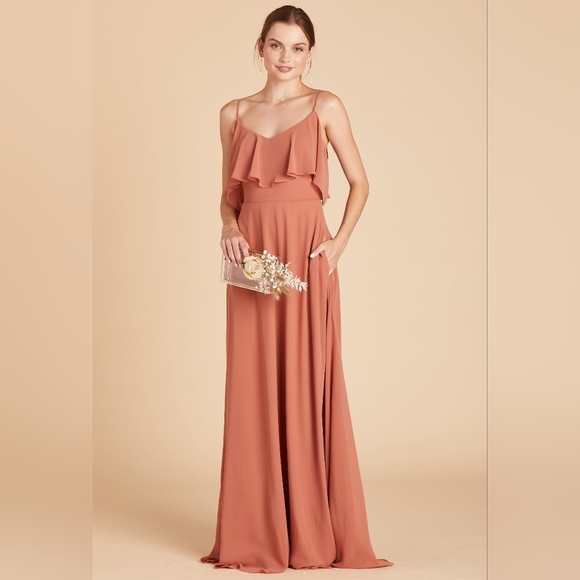 Birdy Grey Dresses & Skirts - Birdy Grey Jane Convertable Bridesmaids Dress Chiffon in Terracotta Size Medium